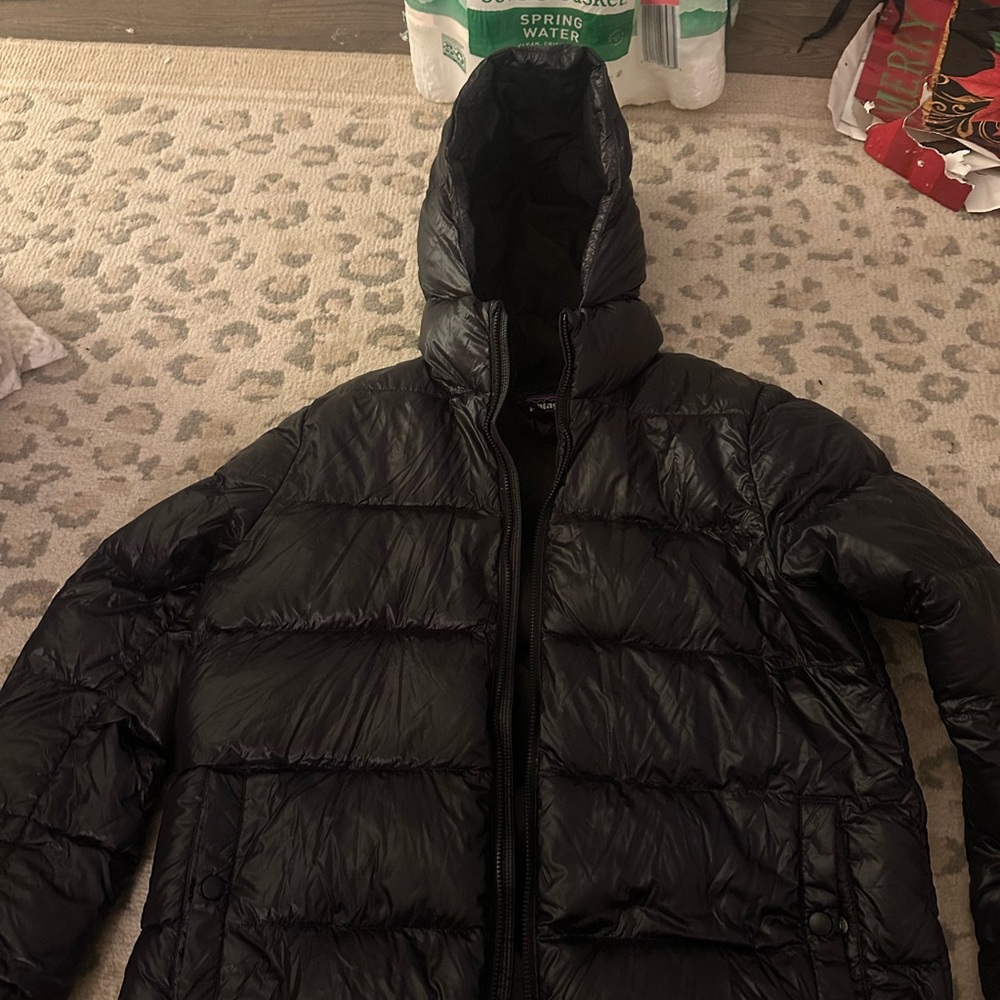 Women’s Patagonia Black Puffer Hooded Jacket